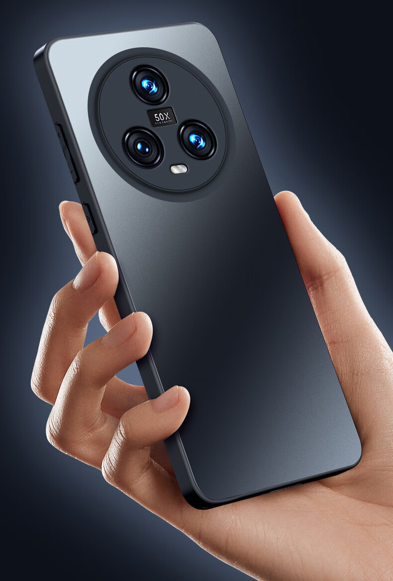 Чехол-накладка Mengxiangkejia AG Frosted для Honor Magic5, противоударный, с полной защитой объектива, ультратонкий, черный