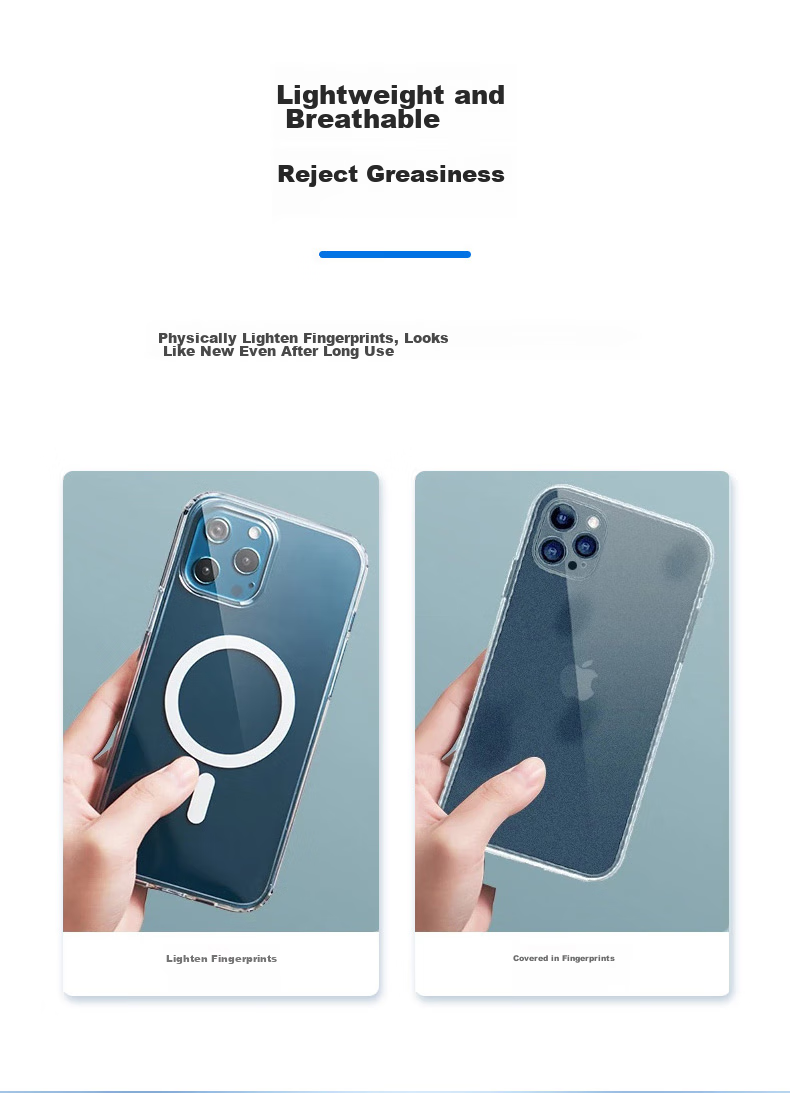 Pisen Магнитный чехол для iPhone 13 Pro Max, совместимый с MagSafe, TPU, тонкий, ПК, высокая прозрачность, защитный чехол