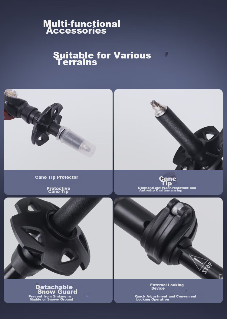 Туристические палки TOREAD Carbon Fiber Telescopic Trekking Pole, ультралегкие, складные, для хайкинга и альпинизма, темно-серый