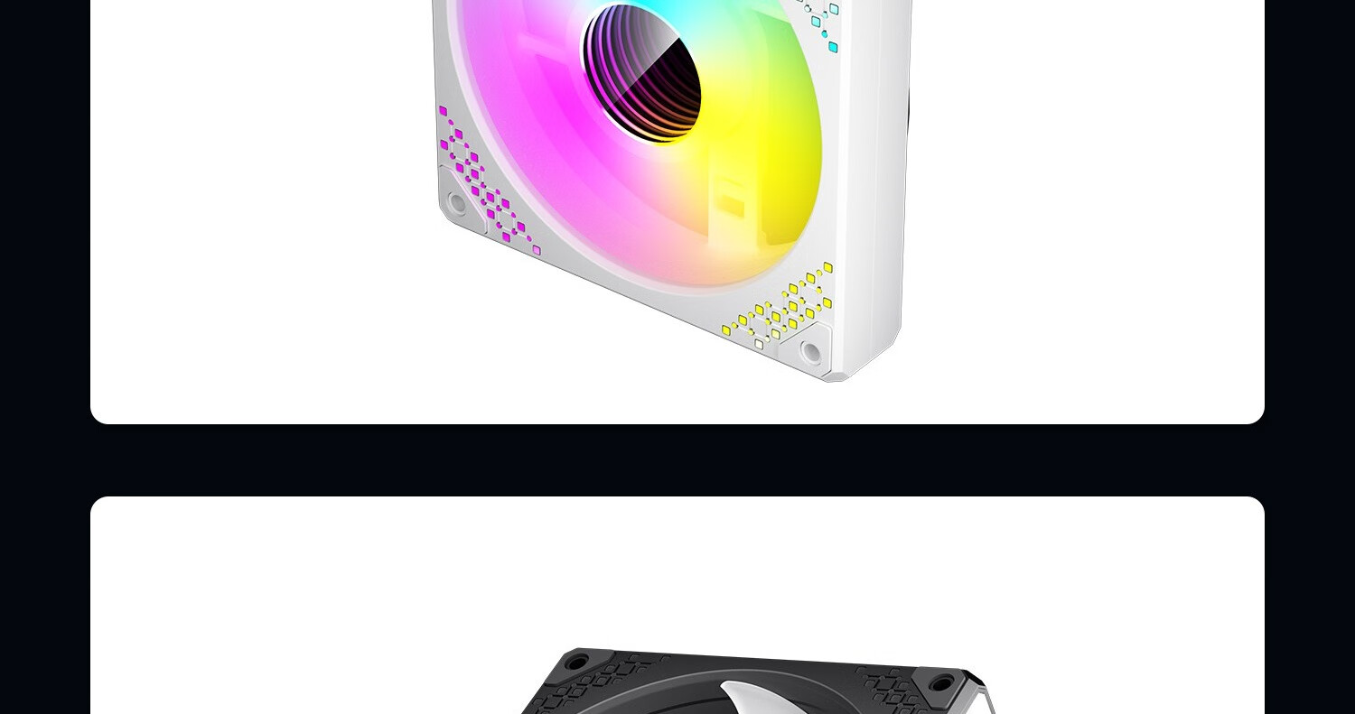 Компьютерный корпус Aigo Aurora Z15 White Anti-Leaf ARGB, 120 мм, с подсветкой, контролем температуры, ШИМ