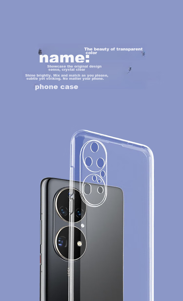 Прозрачный чехол Snowkids для Huawei P50 Pro, противоударный, мягкий, ультратонкий