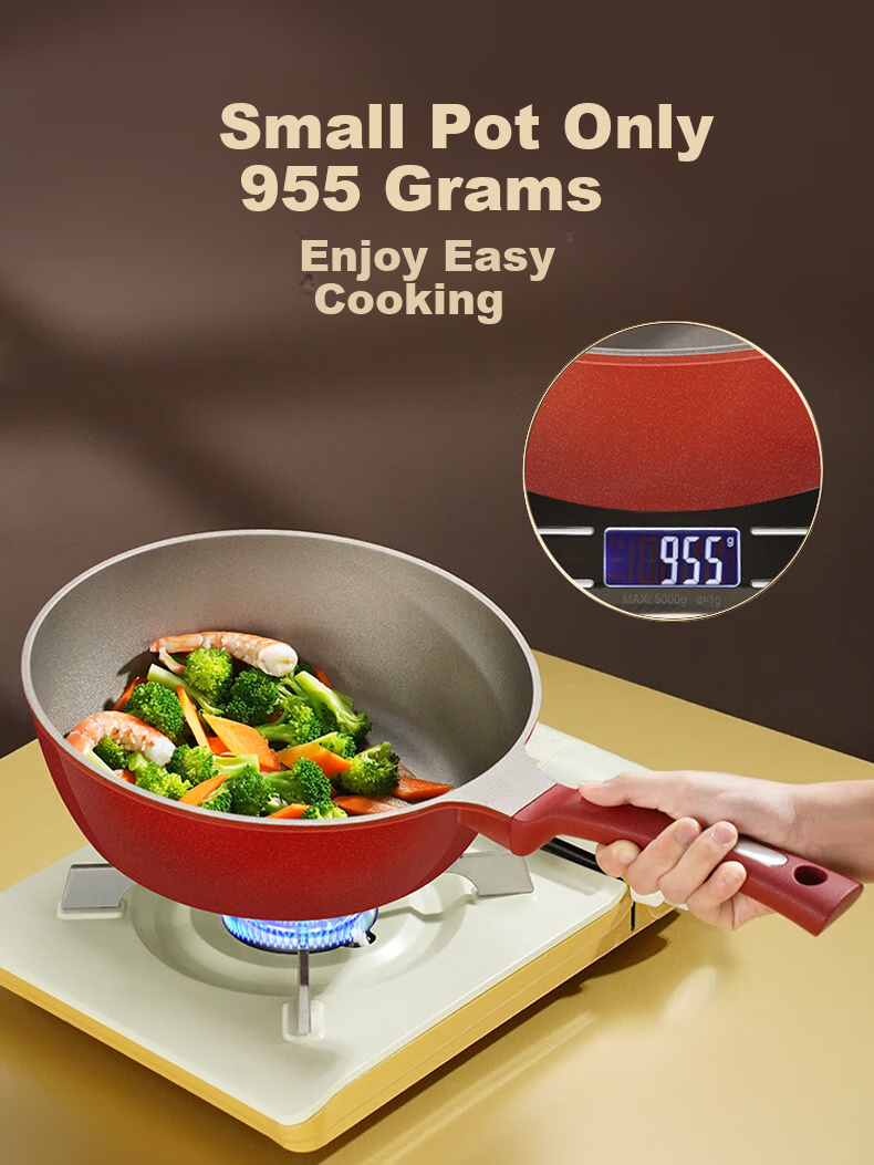 Сковорода SSN Titanium Non-Stick Wok, глубокая, с титановым антипригарным покрытием, подходит для индукционных и газовых плит, кухонная утварь, 26 см
