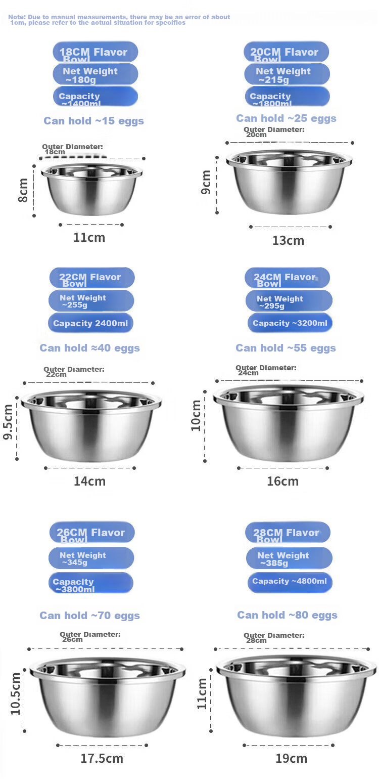 MAXCOOK Миска из нержавеющей стали 304, 40 см, для мытья овощей, приправ, замешивания теста и салатов, MCWA517