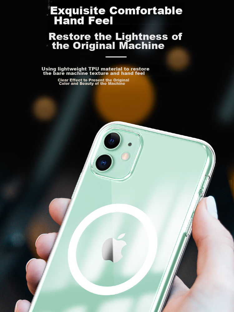 Чехол ESCAPE для iPhone 11, MagSafe, прозрачный, противоударный, TPU