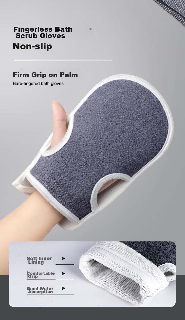 Набор для ухода за кожей Creative Art, exfoliating washcloth set for men, 3 предмета, банное полотенце, скраб для спины, мочалка для душа, губка для ванны, люфа для отшелушивания с грубым и мелким песком