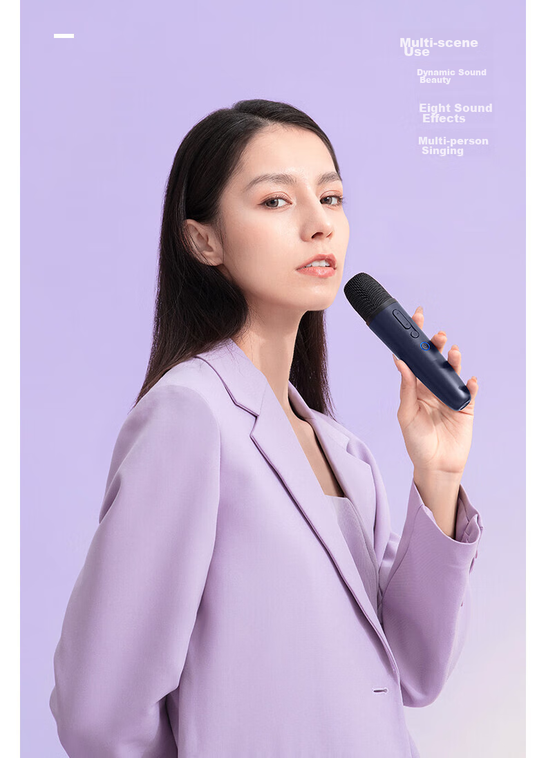 Беспроводной микрофон Chunmai Q1PRO, караоке для дома, KTV, Xiaomi TV, TCL, для уличных колонок, карбоновый серый синий, 2 шт.