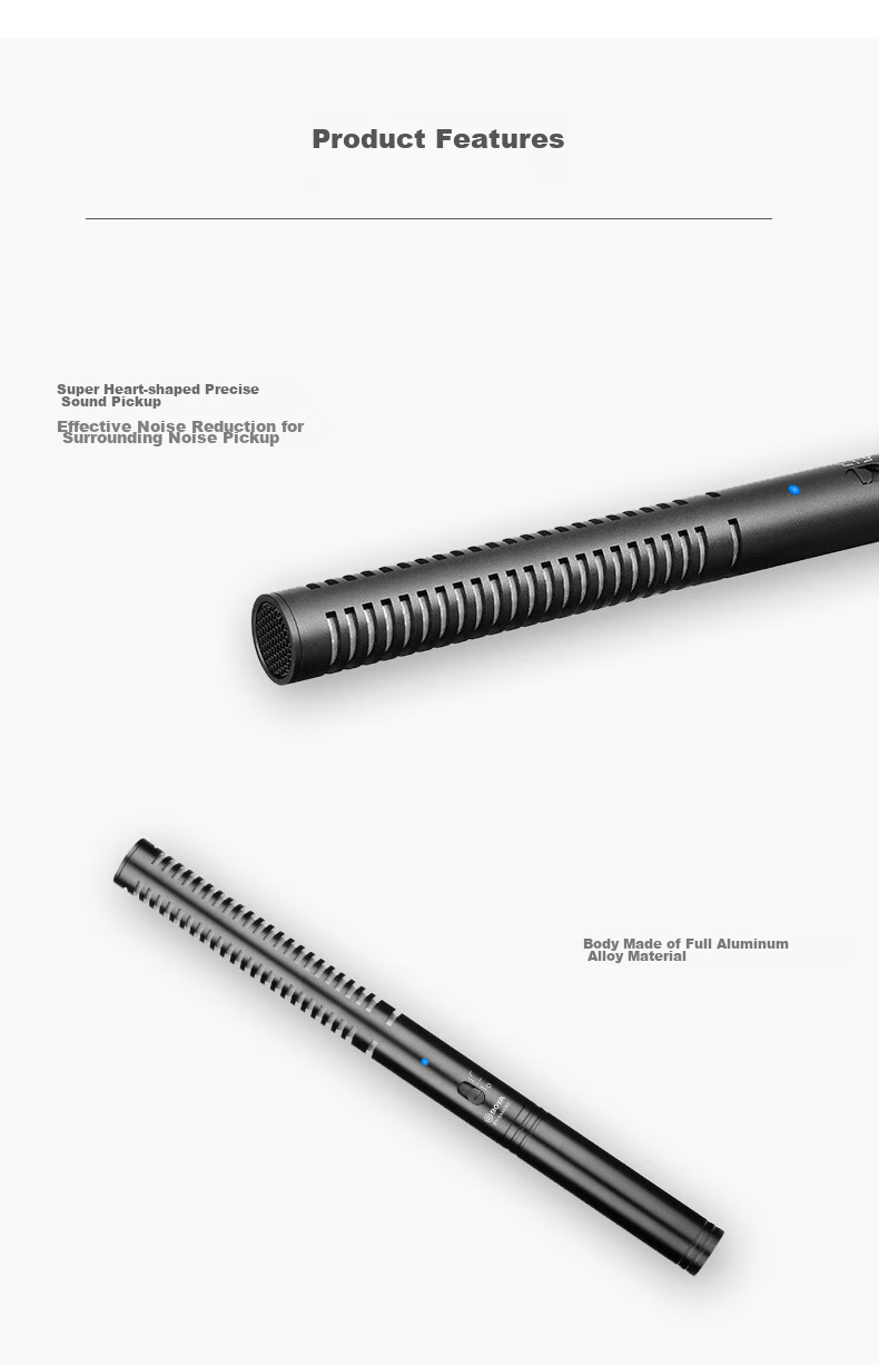 BOYA BM6060L Направленный микрофон для камеры, интервью, прямых трансляций, профессиональный микрофон для записи звука с удочкой