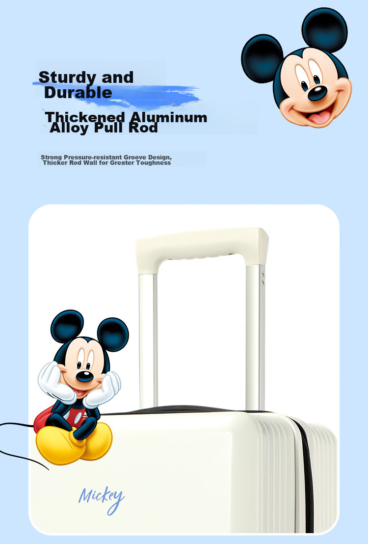 Чемодан Mesuca X Disney, унисекс, с кодовым замком, 24 дюйма, ABS+PC