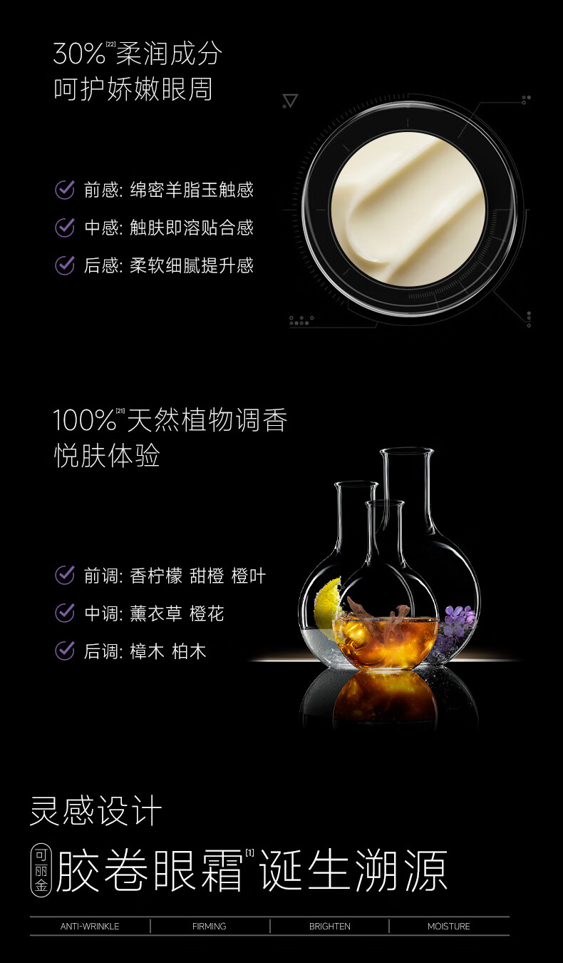 可丽金（COLLGENE）重组胶原蛋白胶卷眼霜提拉紧致抗皱眼精华淡化细纹黑眼圈礼物 20g