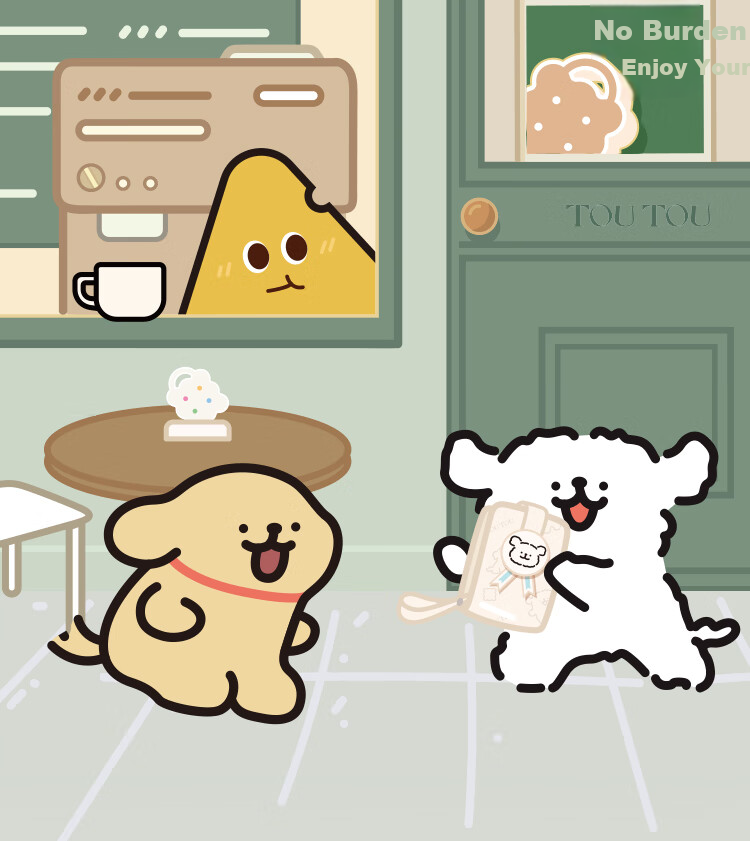 Кошелек Toutou Line Drawing Dog Champion Card Holder, короткий, для девочек, с принтом собаки, на молнии