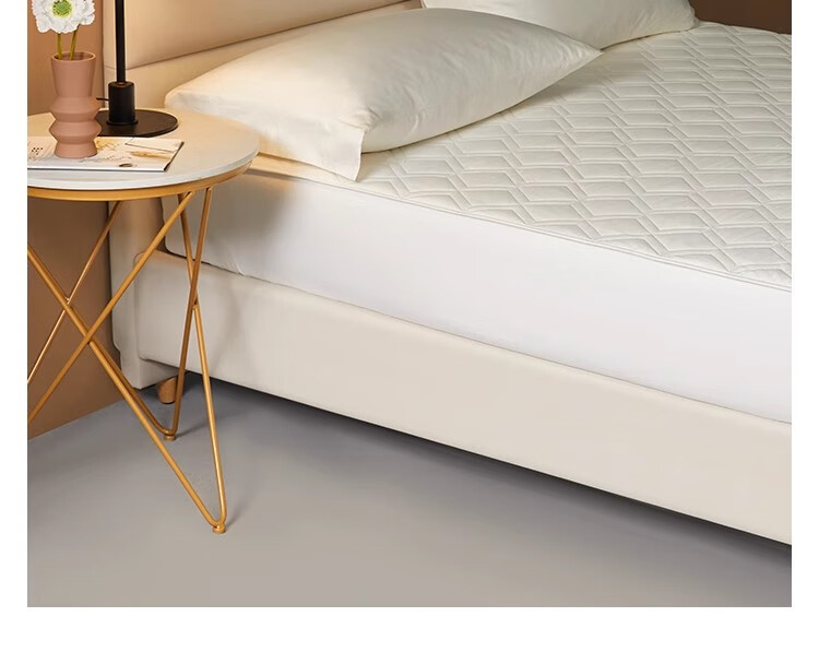 Защитный чехол для матраса MIDO HOUSE Mingdu, 60 нитей, 100% хлопок, защита от пятен, полное облегание на 360°, натуральный белый, 150*200+35 см