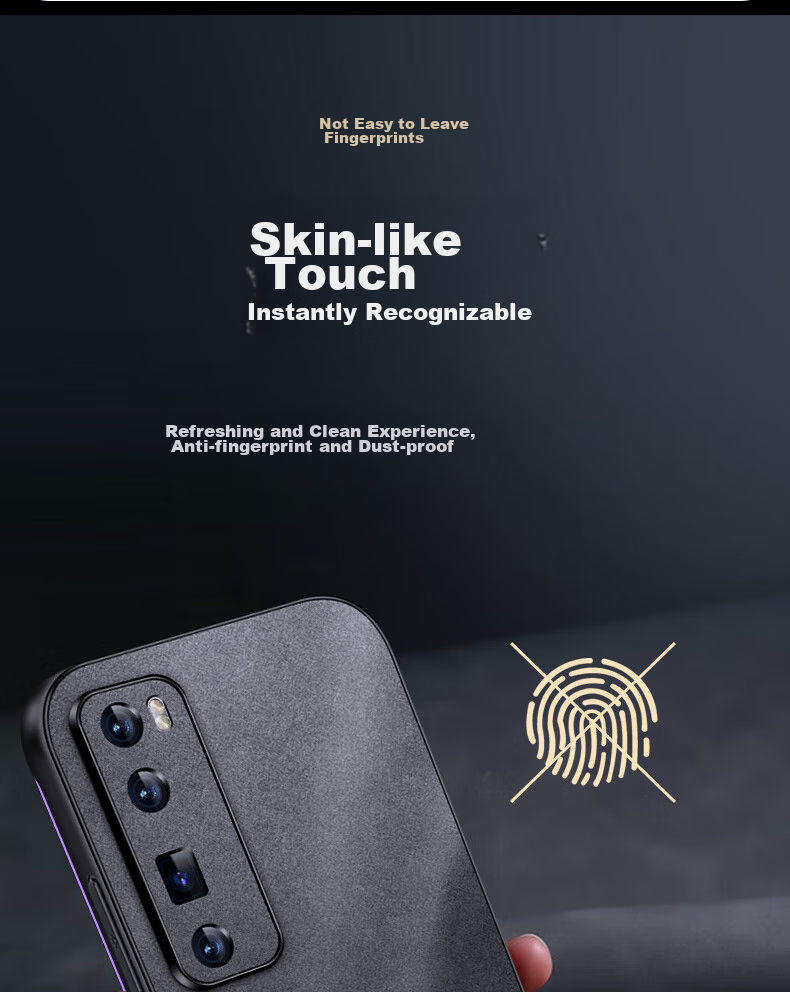 Чехол для телефона Shangsu для Huawei Nova 7 Pro, противоударный, с защитой объектива, из натуральной кожи ягненка, черный