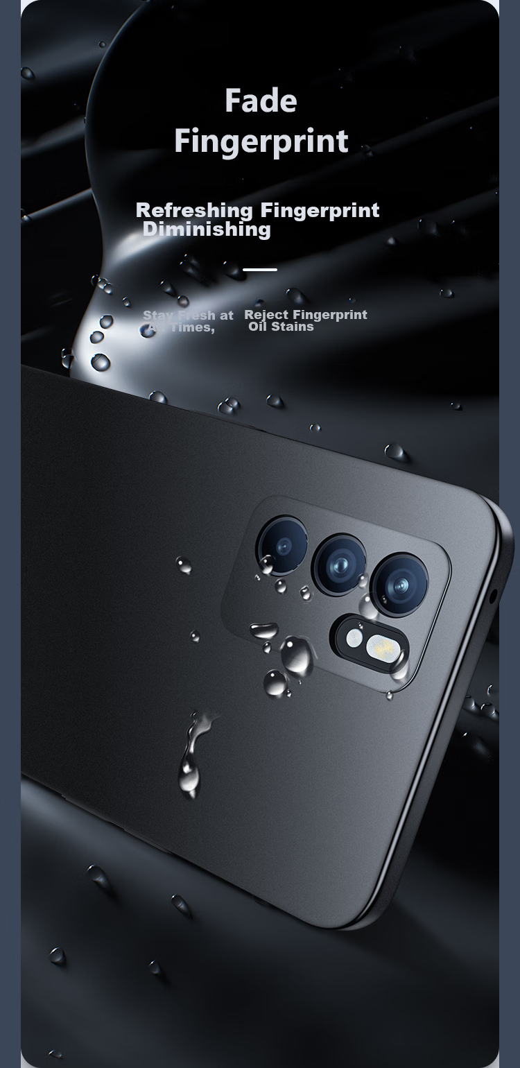 Чехол BIAZE для OPPO Reno6, ультратонкий, с рассеиванием тепла, полная защита, противоскользящий, матовый, приятный для кожи, твердый корпус, устойчивый к пятнам, антиотпечатки пальцев, простой дизайн для мужчин и женщин JK52-черный