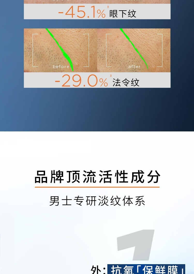 欧莱雅男士青春肌源玻色因淡纹霜保湿补水秋冬紧致抗皱面霜护肤品送老公 【首款玻色因PRO】淡纹霜50ml
