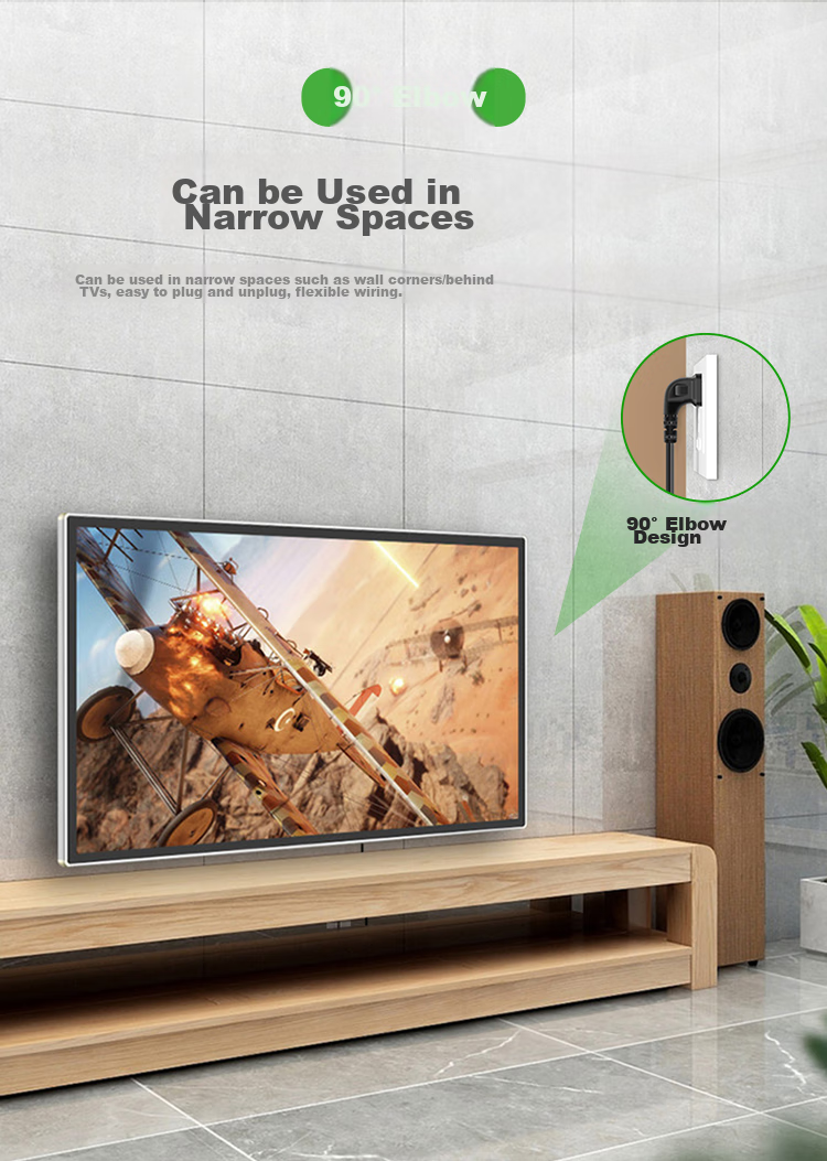 Кабель CABLE CREATION DZ134, 1 м, черный, угловой штекер, двухжильный, 10А, медь, для электромобилей, вентиляторов, адаптеров
