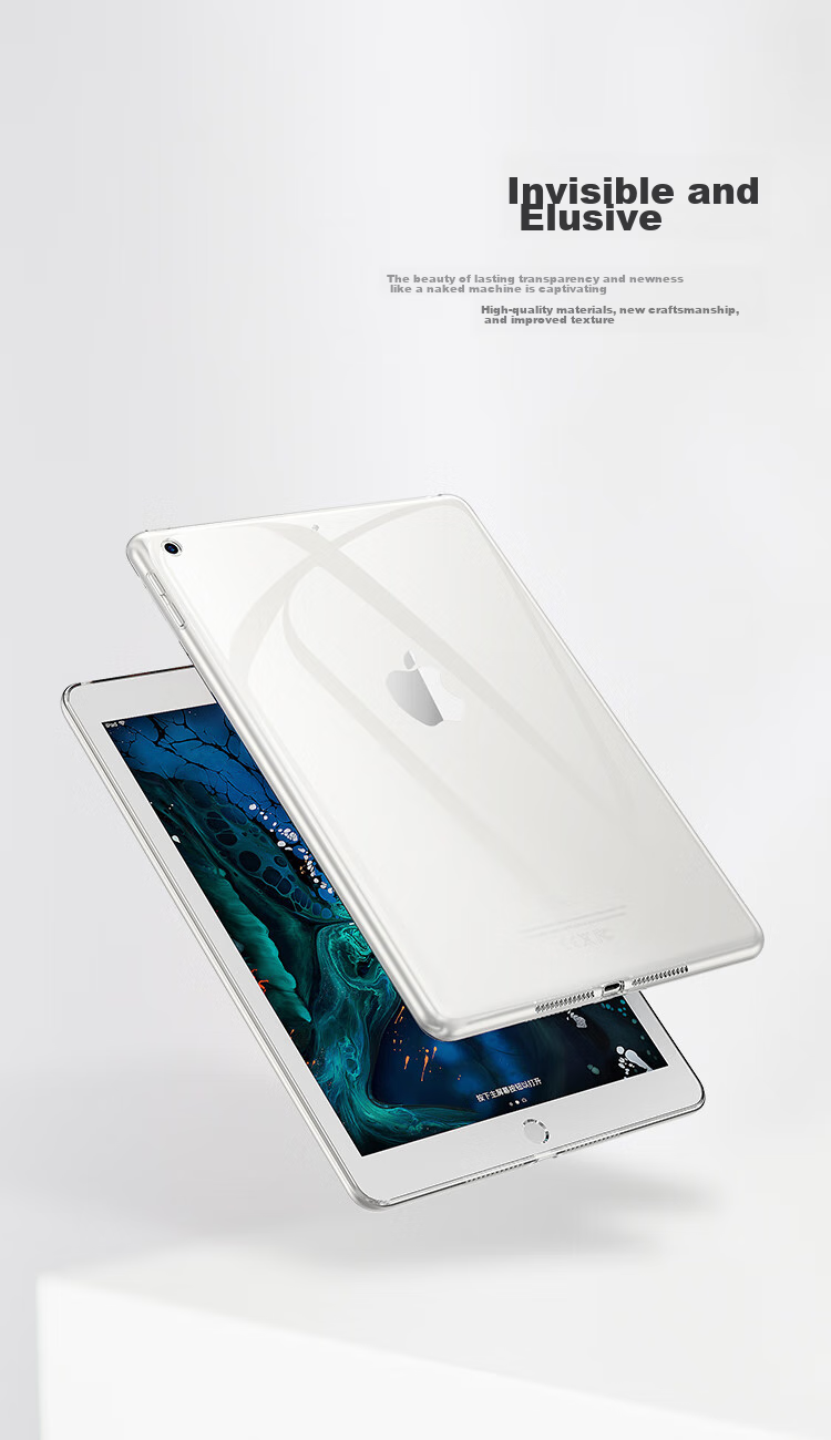 Чехол для Apple iPad Air 2/6 9.7 дюйма BIAZE, прозрачный белый, силиконовый, противоударный, тонкий