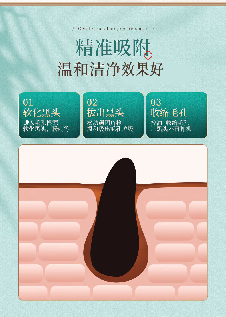 南京同仁堂去黑头面膜粉刺收缩毛孔黄金撕拉式深层清洁面膜涂抹式80g/瓶