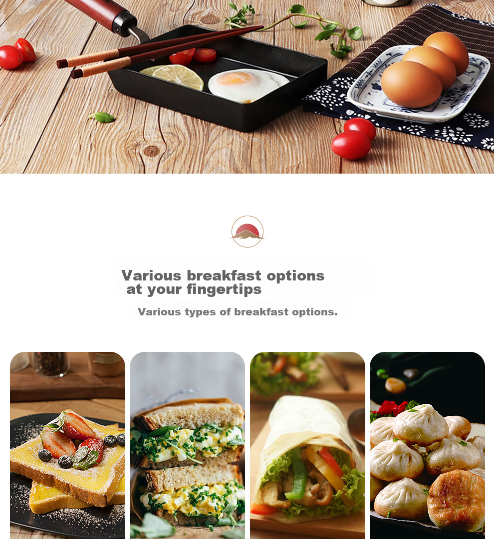 Японская сковорода RIVER LIGHT Tamagoyaki, для омлета, 16 см, антипригарная, из зрелого железа, для завтрака