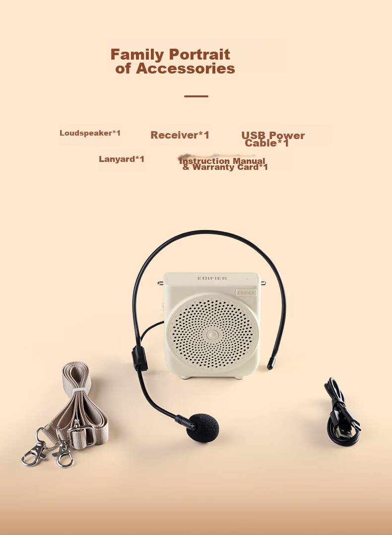 Портативный усилитель Edifier MF3 Mini, проводной, черный