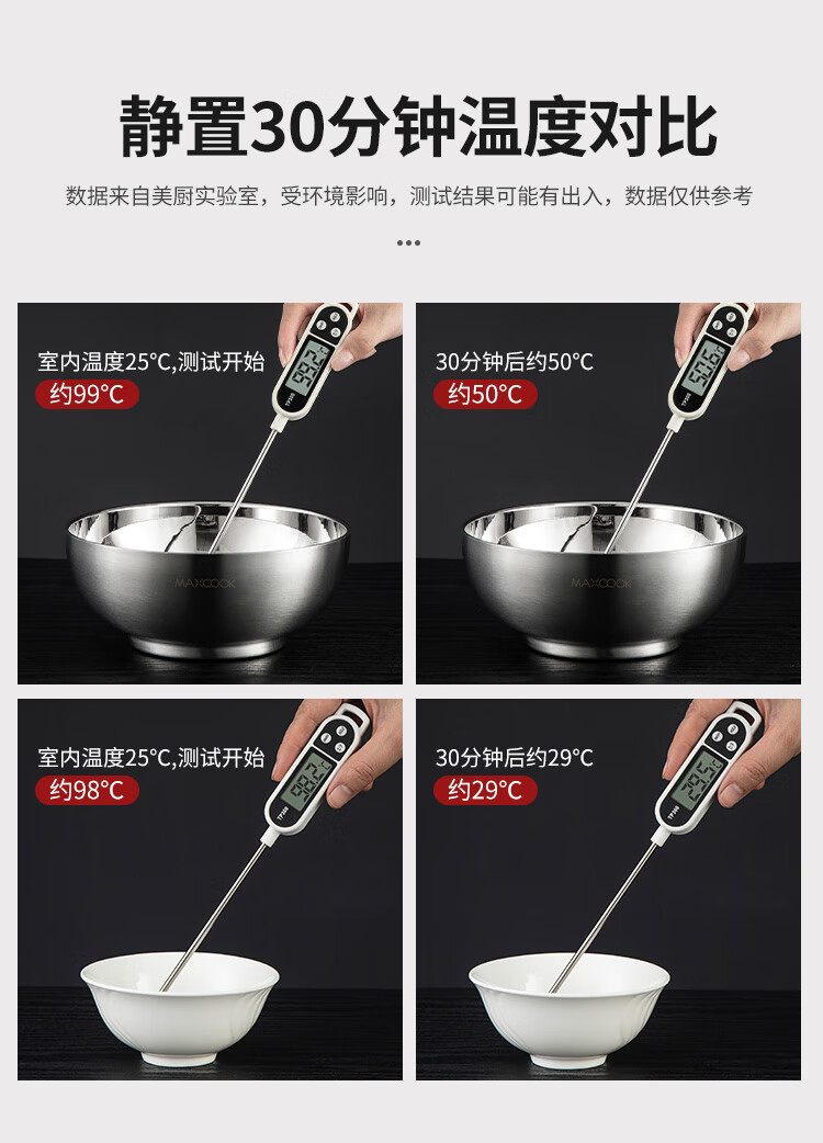 MAXCOOK Миска из нержавеющей стали 316L, двойная, с изоляцией, 20 см, MCWA9881