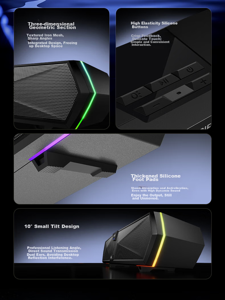 Акустическая система EDIFIER M30SW 2.1, настольная игровая, саундбар, с RGB подсветкой, матовая белая
