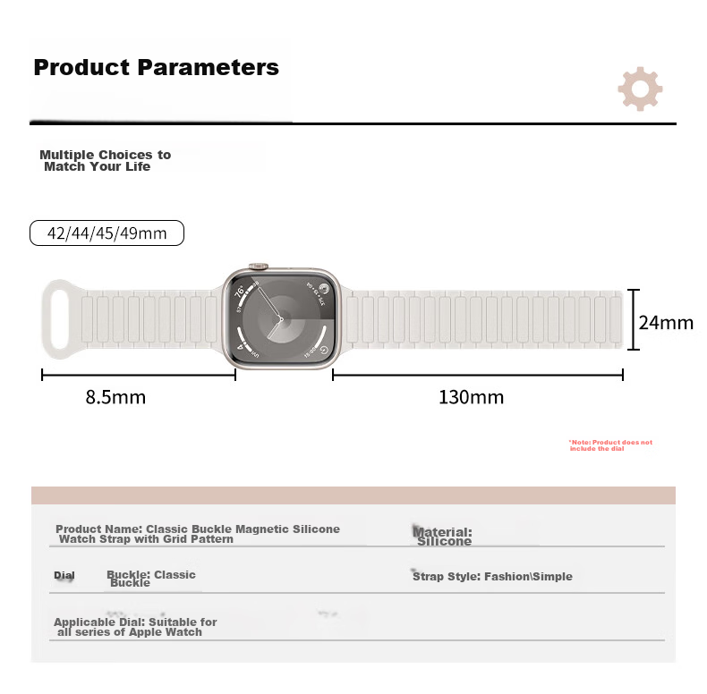 Ремешок BHO для Apple Watch, магнитный, силиконовый, двухсторонний, контрастный цвет, для S11/S10/SE3, S9/8/7/6/Ultra3/2-го поколения