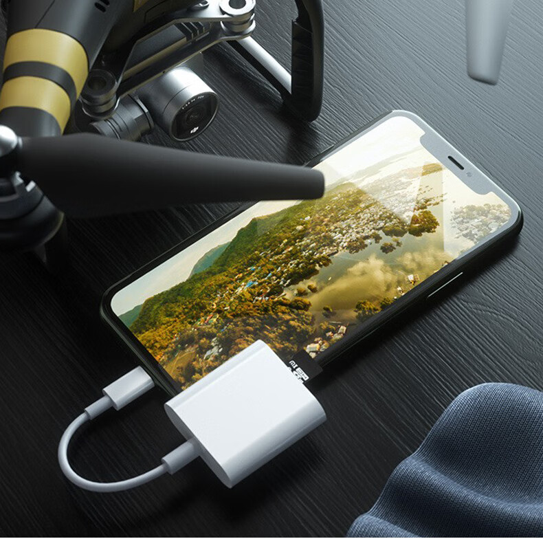 Адаптер-кардридер Masentek Type-C SD/TF, для iPhone, Huawei, iPad, Macbook, USB-камера, флеш-накопитель