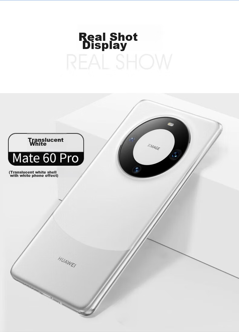 Чехол EDDGA для Huawei Mate60 Pro, ультратонкий, матовый, полупрозрачный, с полной защитой объектива, противоударный, приятный на ощупь