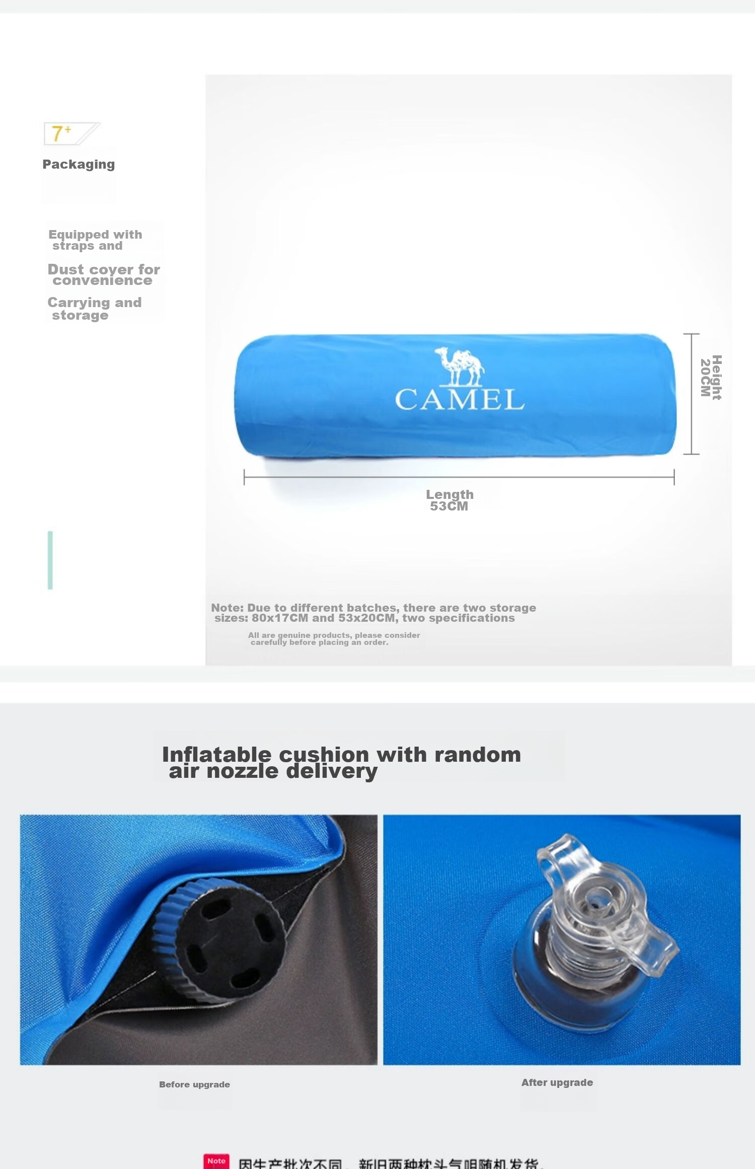 CAMEL CAMEL Туристический коврик для сна, самонадувающийся, влагостойкий, для 2-3 человек, синий