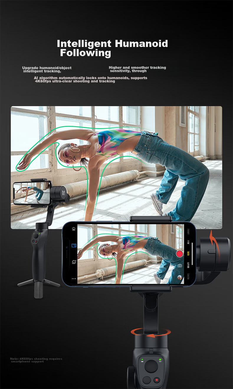 Стабилизатор для смартфона FUNSNAP Capture 2S, 3-осевой, для профессиональной фото- и видеосъемки