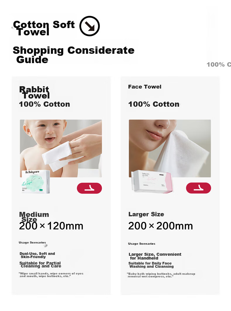 babycare Влажные салфетки для лица, 100% хлопок, 100 шт. в упаковке, 6 упаковок