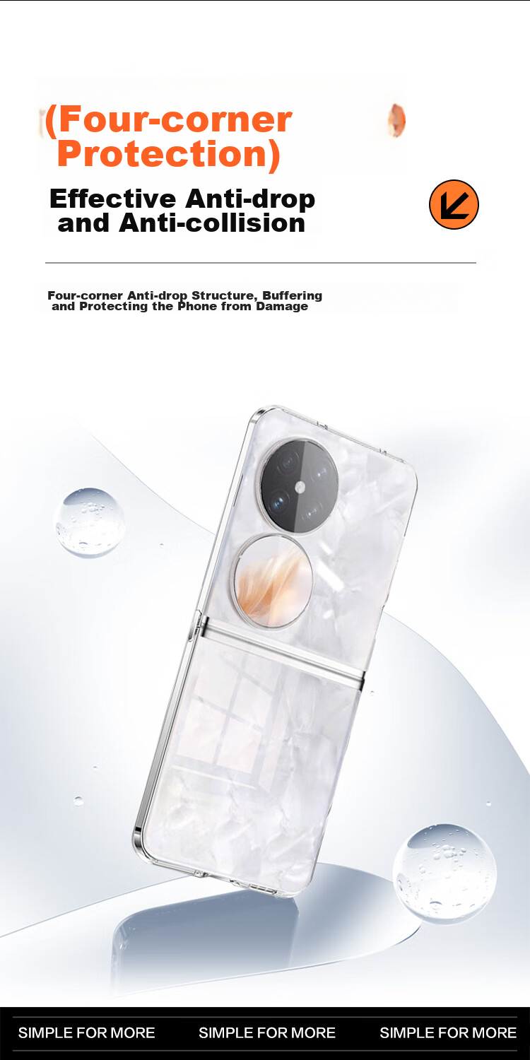 Чехол для Huawei Pocket 2 KOOLIFE, прозрачный, силиконовый, с защитой от падений, простой стиль