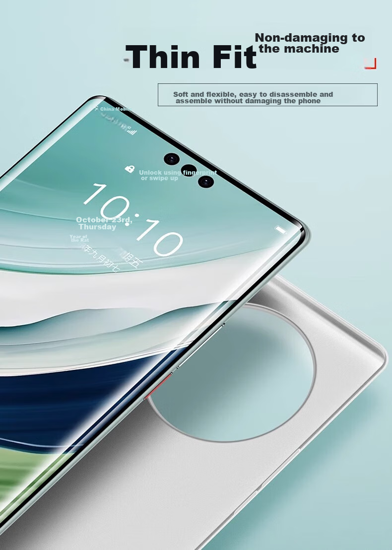 Чехол-накладка EDDGA для Huawei Mate 60 Pro, ультратонкий, полупрозрачный, защита всех линз, противоударный, приятный на ощупь, белый