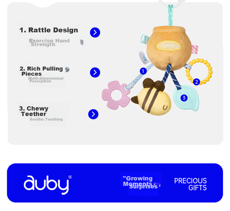 Подарочный набор для новорожденных Auby, развивающие игрушки для детей от 0 до 18 месяцев, с погремушками, мячиками и проектором