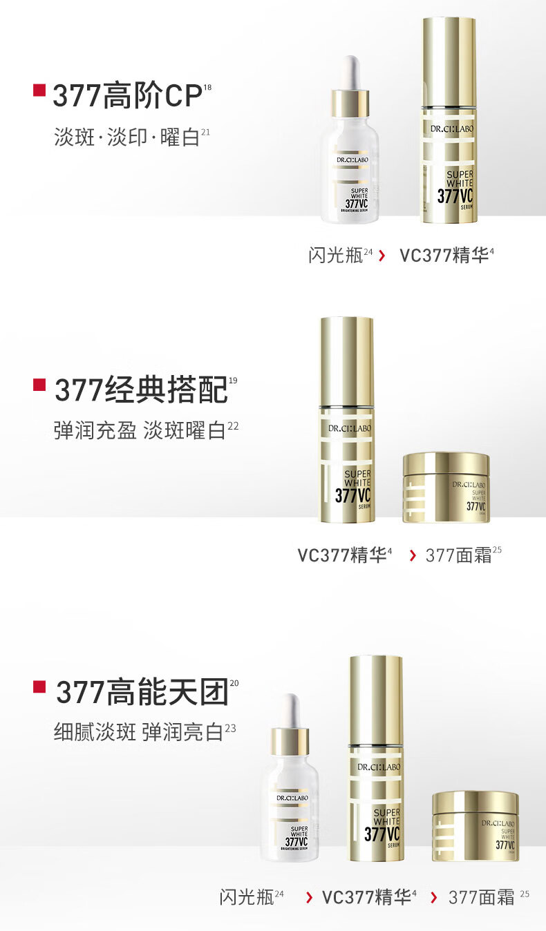 城野医生 VC377美白淡斑精华体验装6g提亮肤色保湿焕亮试用