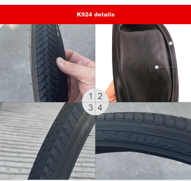 Велосипедная внешняя покрышка KENDA K924, 22X1.75, для городских велосипедов, противоскользящая, износостойкая, с гладкой головкой, винтажная, ретро, черная