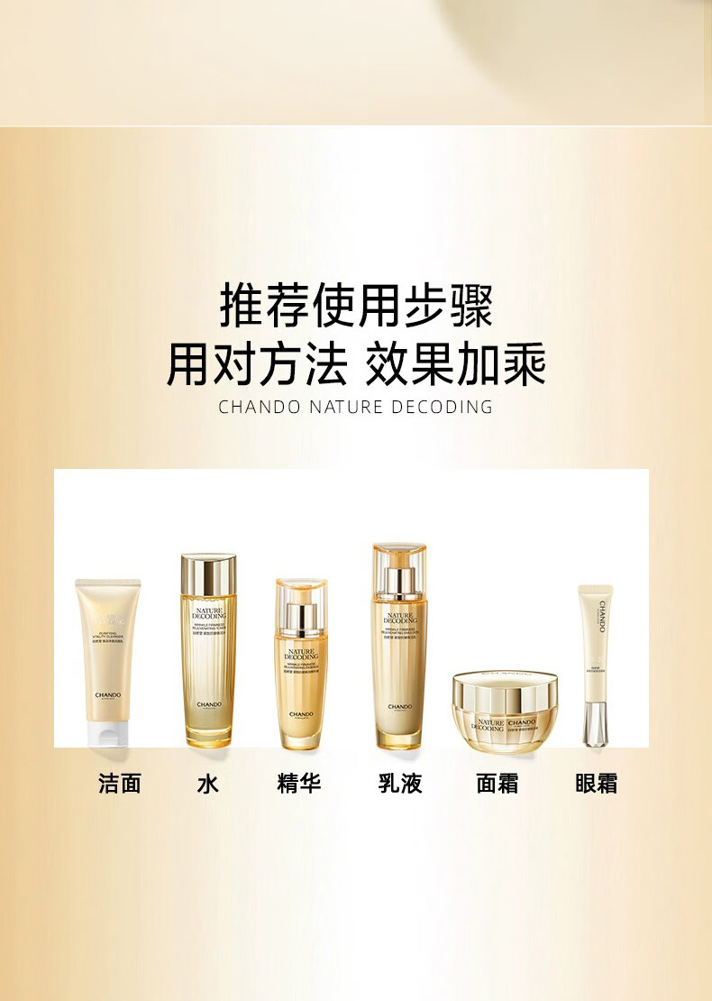 自然堂（CHANDO）护肤品套装女士紧致抗皱淡化细纹水乳套装化妆品全套送妈妈的礼物 洁130+水150+乳150+霜30g