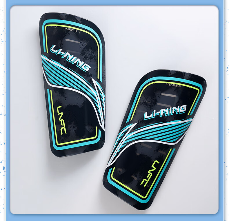 Щитки для ног Li-Ning, профессиональная спортивная защитная экипировка для детей и взрослых, черные с зеленым, размер M