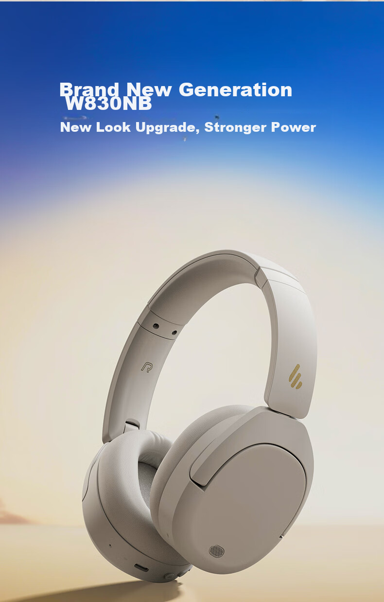 Беспроводные наушники EDIFIER W830NB с активным шумоподавлением, Bluetooth 5.4, 96 часов работы, пространственный звук, двойная золотая сертификация, синий