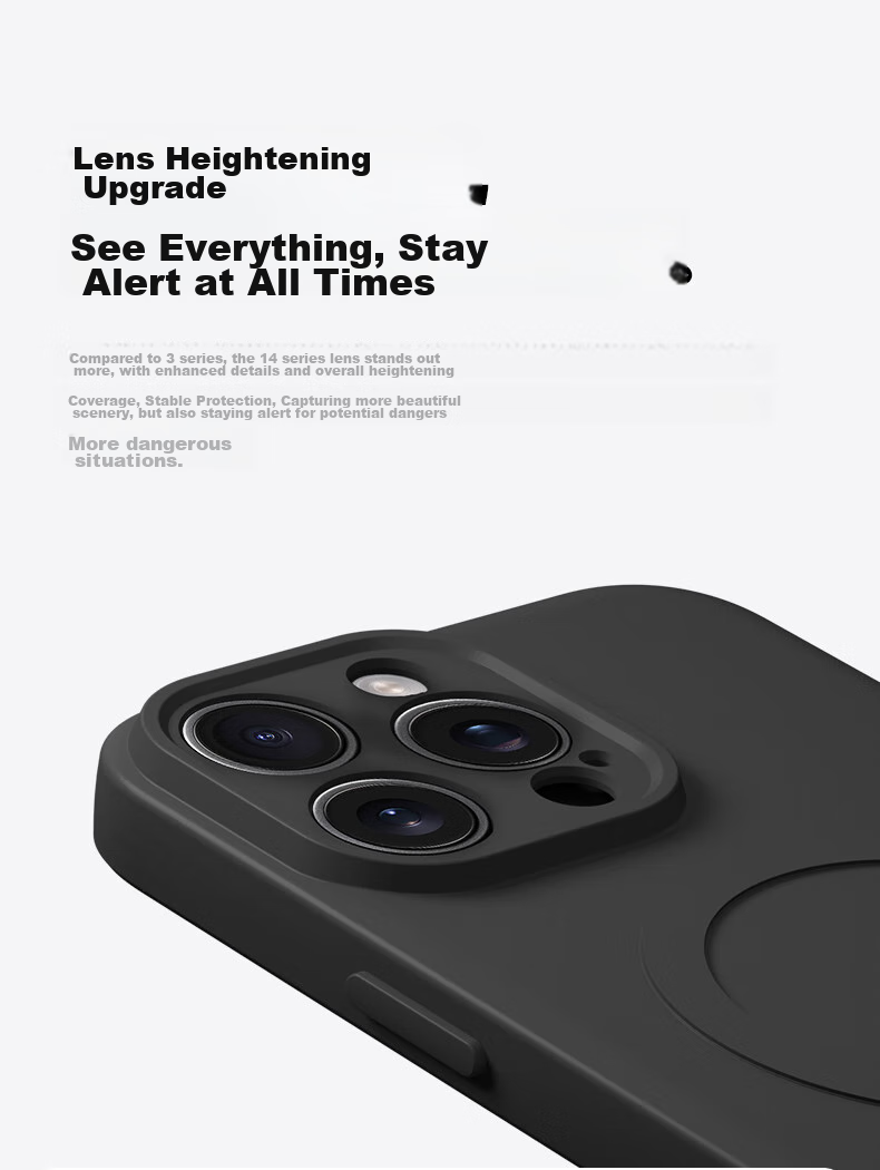 Чехол KEKLLE с магнитной защитой для iPhone 14, противоударный, силиконовый, черный