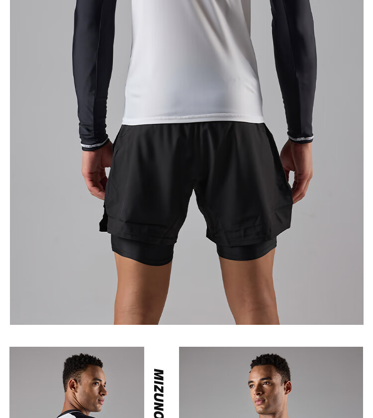 Мужской купальный костюм MIZUNO AB109, с длинным рукавом, быстросохнущий, для серфинга и пляжа, размер M, черный