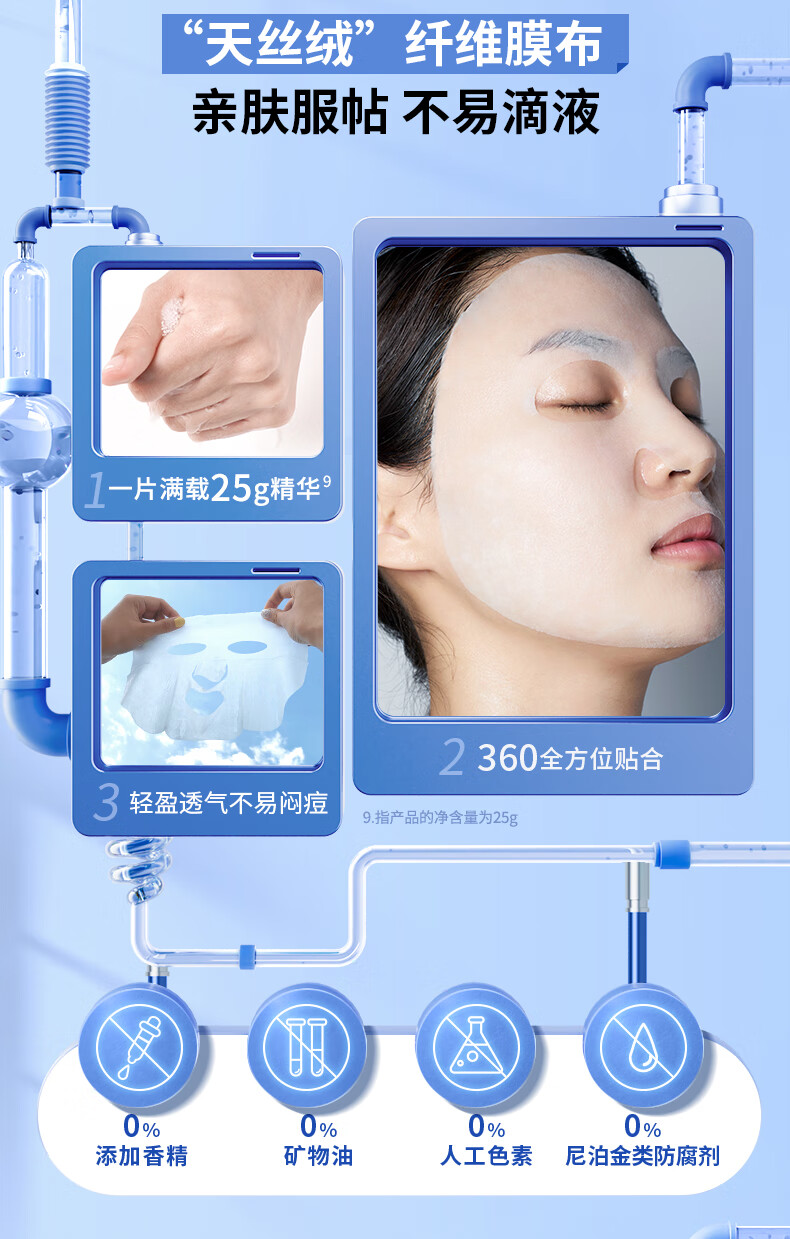 蒂佳婷（Dr.Jart）水动力活力水润蓝丸面膜5片/盒 玻尿酸补水保湿 男女护肤品