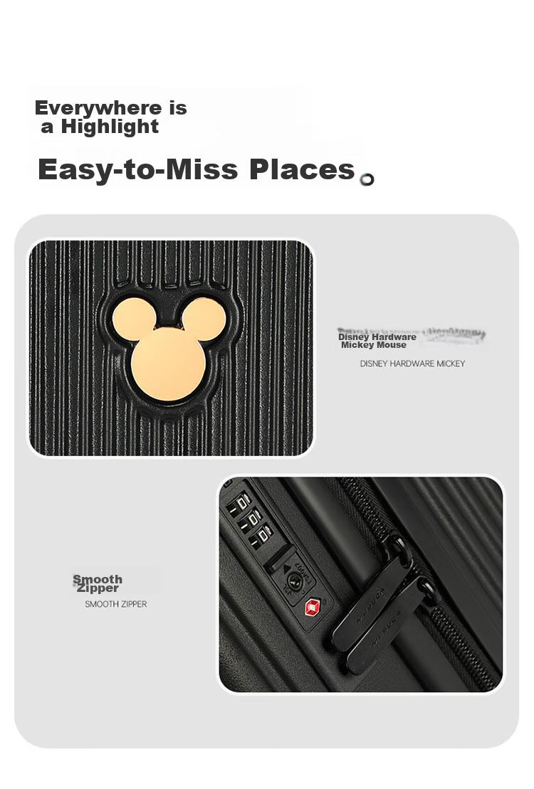 Чемодан Mesuca Disney Collaboration, унисекс, с кодовым замком, 20 дюймов, белый