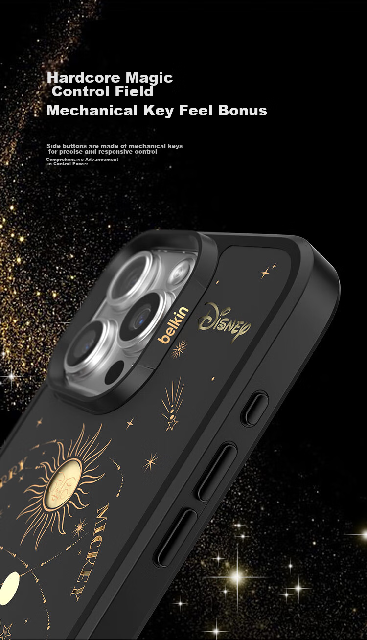 Чехол для Apple iPhone 16 Pro BELKIN Disney Shining Mickey, MagSafe, противоударный, TPU, черный