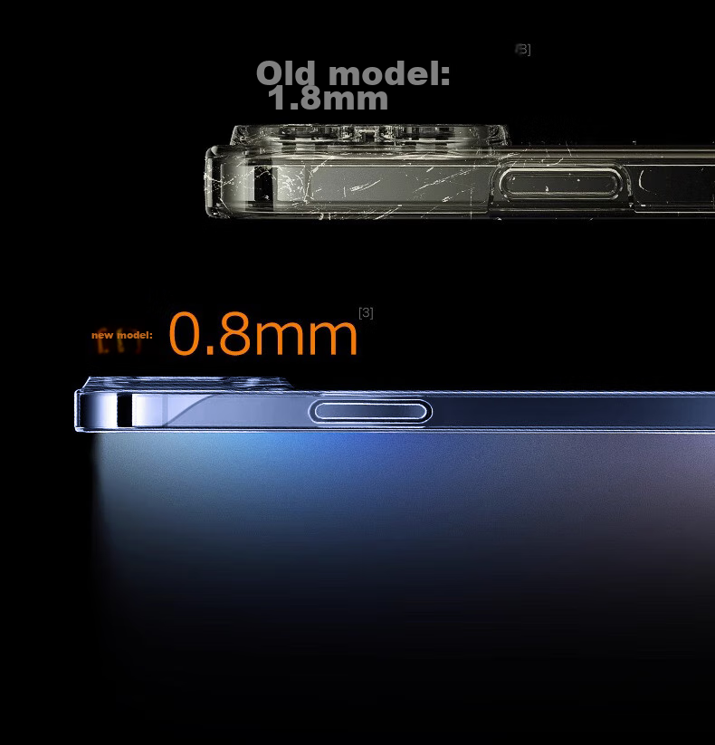 Чехол ZHIWEISHI для iPhone 15 Pro Max, ультратонкий, безрамочный, противоударный, прозрачный