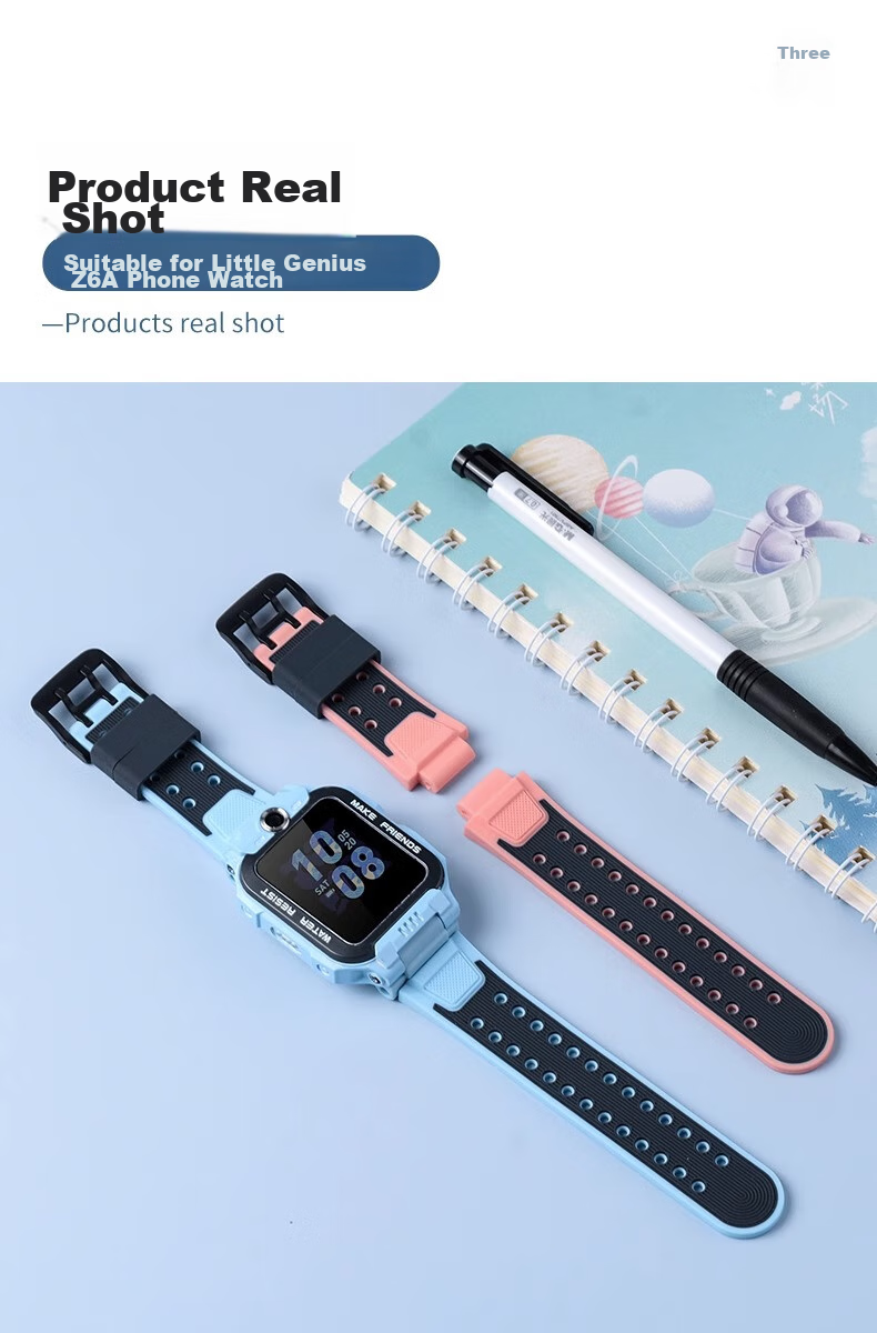 Ремешок для смарт-часов Shishan, совместимый с Xiaotiancai Watch Z6Pro/z6s/z6a, универсальный сменный ремешок для детских умных часов Q1a/D2/z9/z8/z7/z5Pro/z2/z3, силикон, небесно-голубой