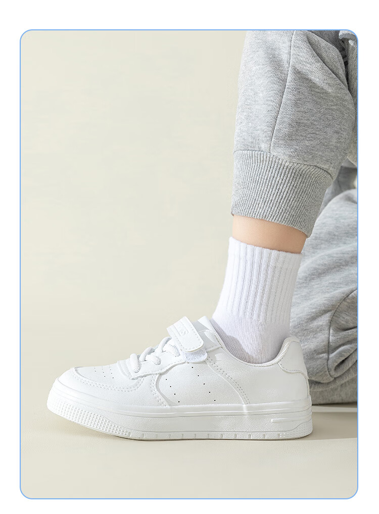 Детские носки LangSha, средней длины, хлопковые, для мальчиков и девочек, для всех сезонов, белые, повседневные спортивные носки для студентов и малышей, 5 пар в упаковке.