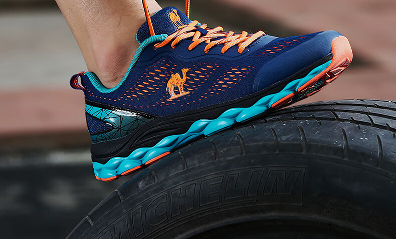 Мужские кроссовки CAMEL Mesh Breathable Lightweight Shock-Absorbing Running Shoes CSS221L0032, синий индиго, размер 42
