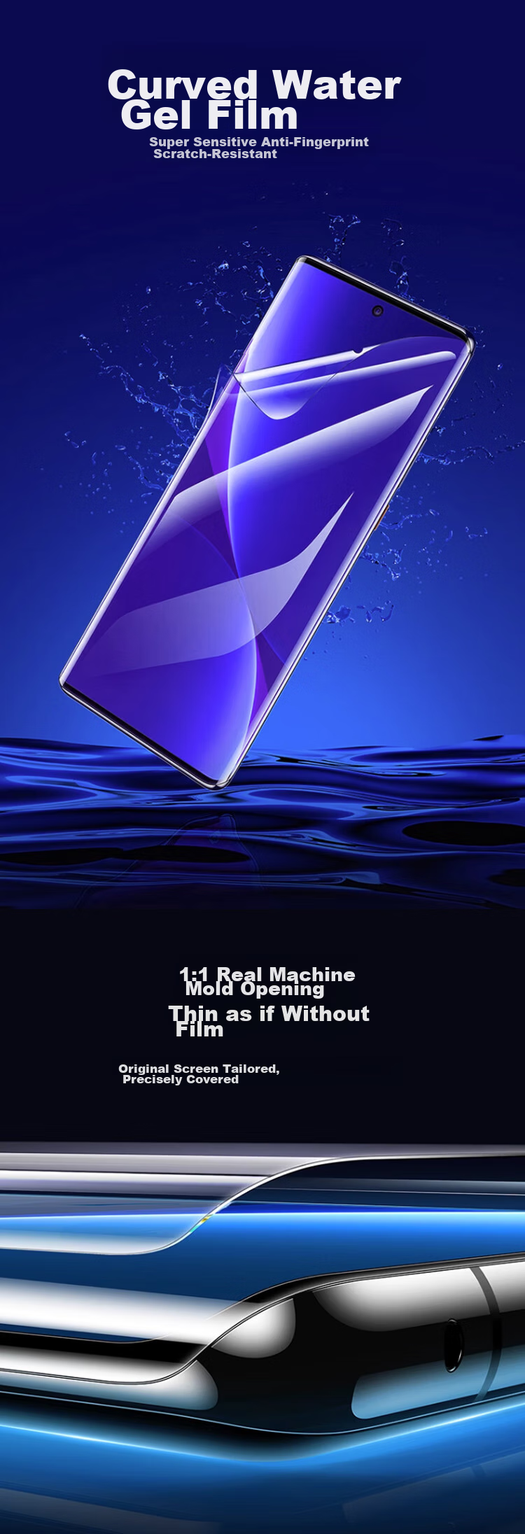 MAIKUQI Изогнутая гидрогелевая пленка для Xiaomi 12pro/12spro/13pro, полноэкранное покрытие, защита от отпечатков пальцев, 2 шт.