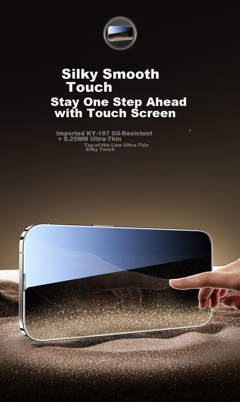 Защитное стекло для экрана DIVI Corning Privacy Screen Protector (2 шт.) для Apple iPhone 14 Pro Max, антибликовое, антипесковое, полное покрытие, защита конфиденциальности, простота установки, защита от отпечатков пальцев, установка без пыли